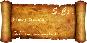 Simay Csanád névjegykártya