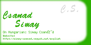 csanad simay business card